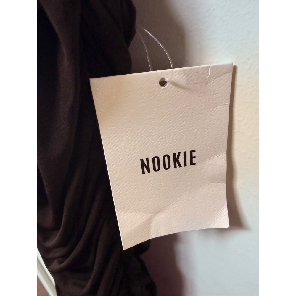 NWT Nookie Womens Rosie Midi Dress Black XS Ruched Bodycon Halter Cocktail Party - Picture 4 of 7